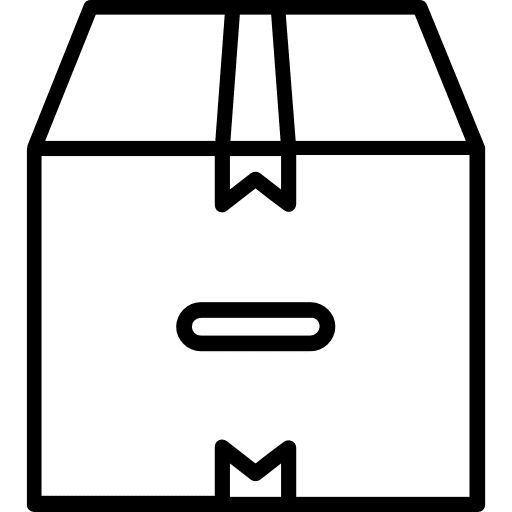 Box shipping and delivery data storage storage box icon