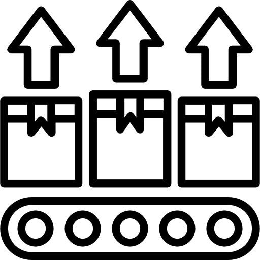 Conveyor industrial industry shipping and delivery icon