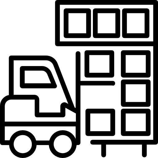 Forklift lift transport fork icon