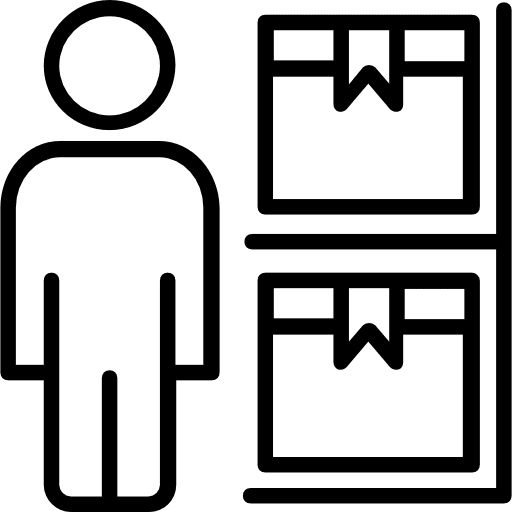 Logistics shipping and delivery industrial factory icon