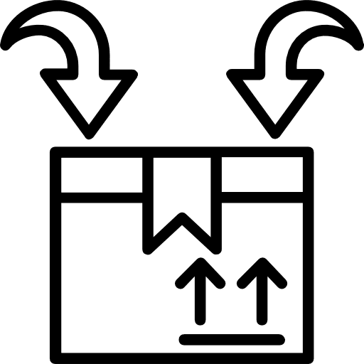 Package delivery fragile box icon