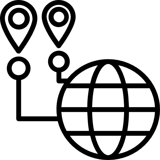 Delivery international planet earth geography icon