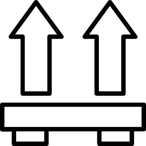 Side up signs orientation arrows icon