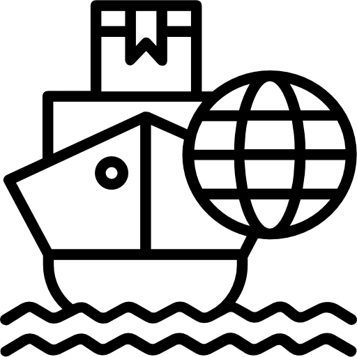 Shipping cruise ship transportation icon