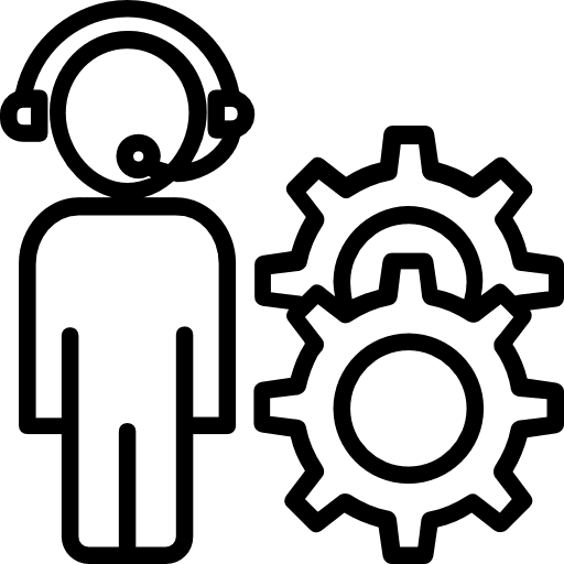 Telemarketer support people customer service icon
