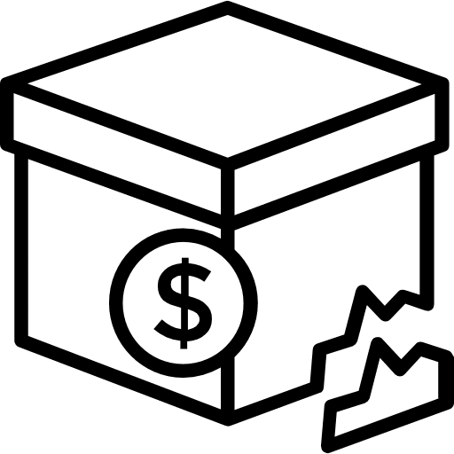 Package business box fragile icon