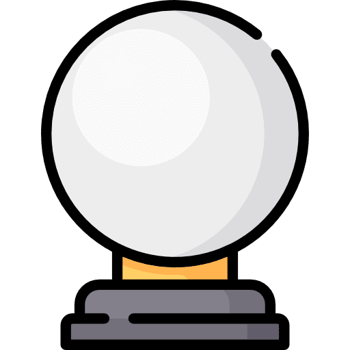Crystal ball magic future wizard icon