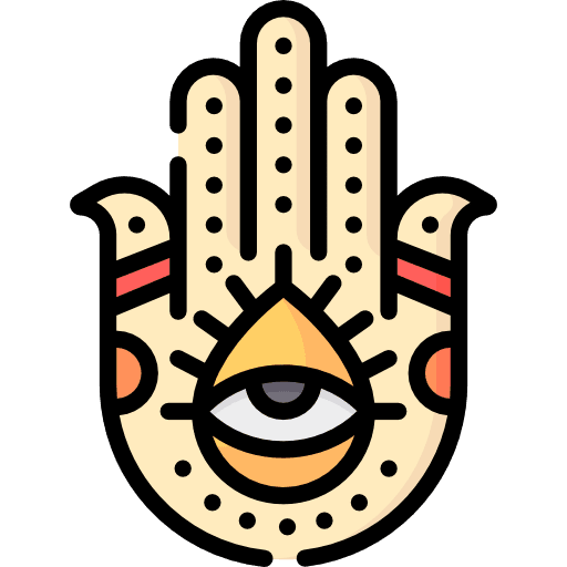 Hand constellation zodiac signs icon