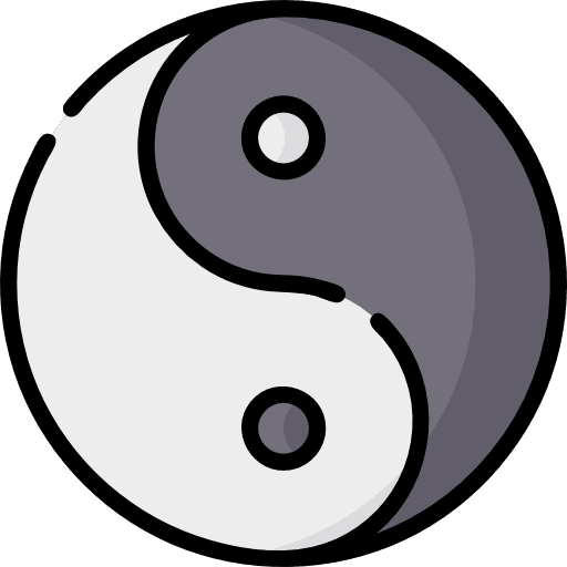 Yin yang yin yang mediation philosophy icon
