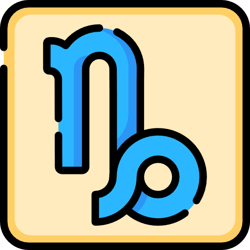 Capricorn horoscope constellation signs icon