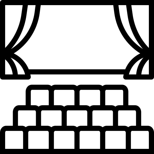 Cinema audience theater movie icon