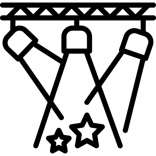 Spotlights lights stage concert icon