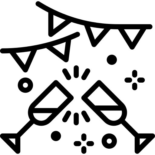 Party food champagne champagne glass icon