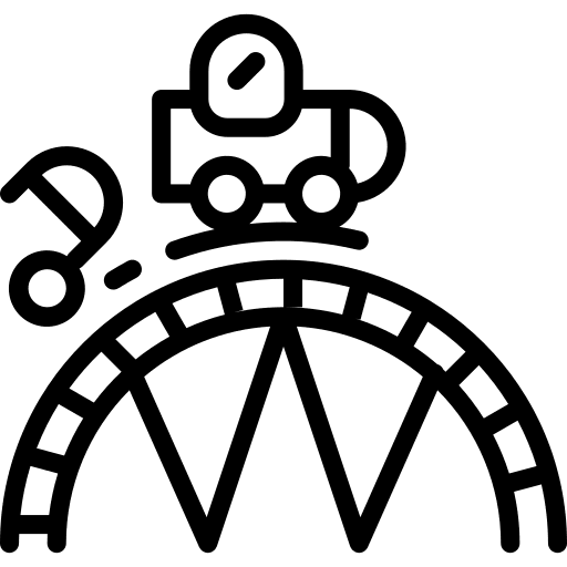 Roller coaster gaming big wheel roller coaster icon