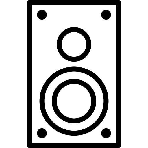 Speaker audio music player music and multimedia icon