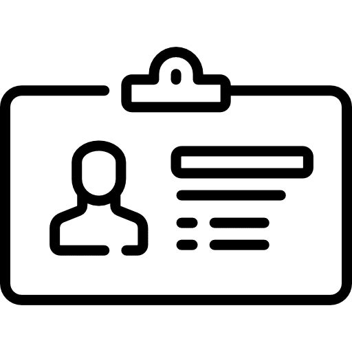 Id card membership credential identification icon