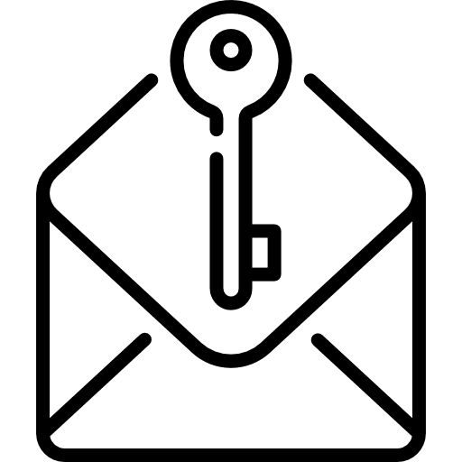 Letter security business key icon