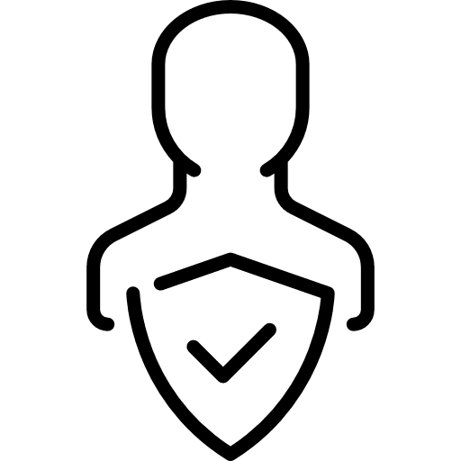 Person locked gdpr integrity icon