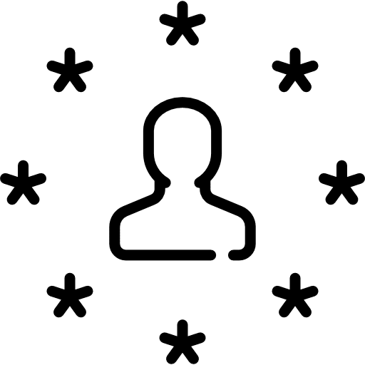 Person personal data folder interface icon