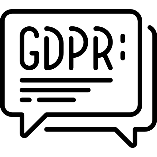 Gdpr communications chat seo and web icon