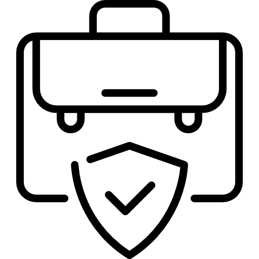 Portfolio networking business briefcase icon