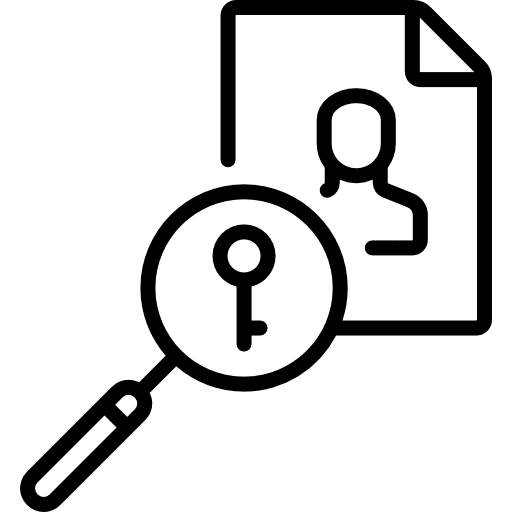 Search business and finance key search icon