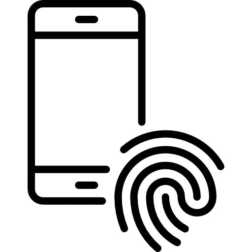 Smartphone fingerprint smartphone finger icon