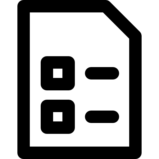 List files and folders interface tasks icon