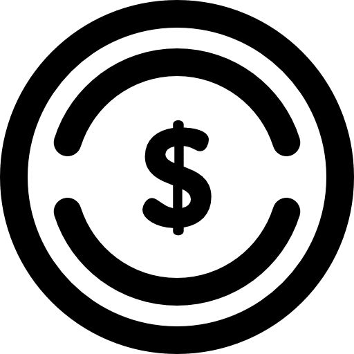 Coin cash business dollar icon