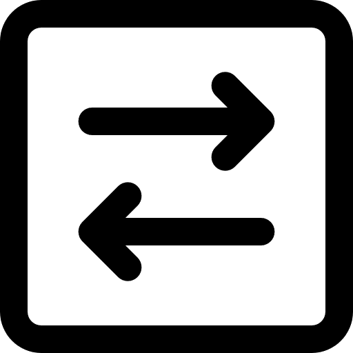 Transfer left bidirectional direction icon