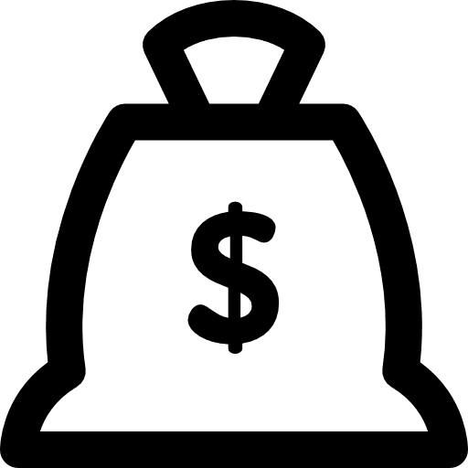 Money bag business and finance bank money icon