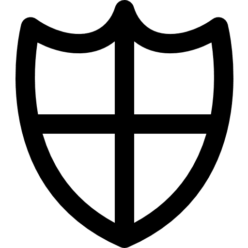 Shield security weapons protection icon