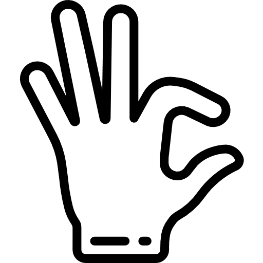 Pinch hand gestures signs icon