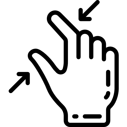 Pinch hands and gestures finger pinch icon