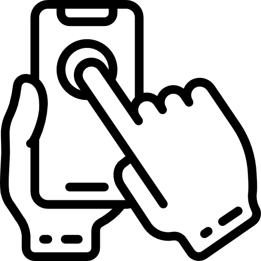 Smartphone mobile phone click here cellphone icon