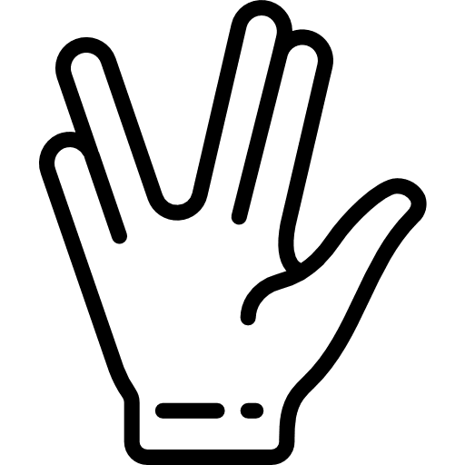 Vulcan salute science fiction spock entertainment icon