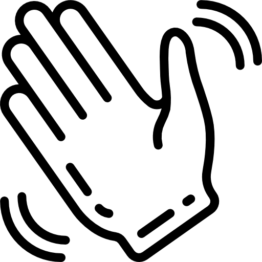 Waving hand gestures hands and gestures hands icon