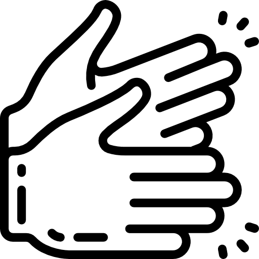 Clapping hands and gestures praise clapping icon