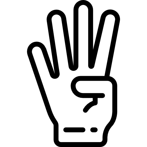 Counting count gestures gesture icon