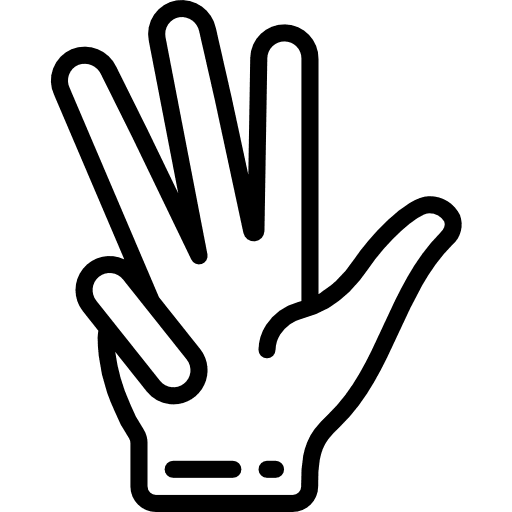 Counting hands gestures counting icon