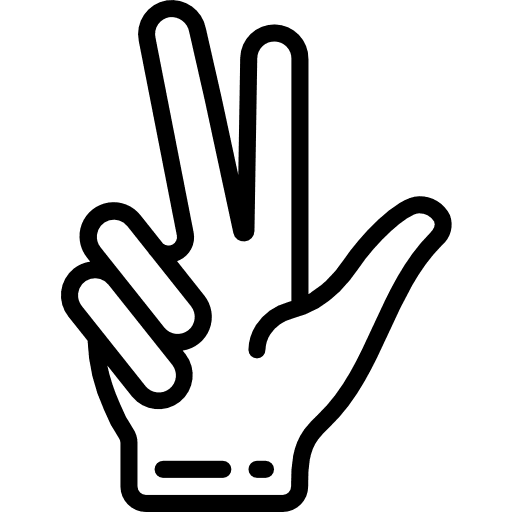 Counting hands hand gesture counting icon