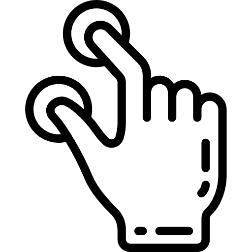 Pinch signs gestures finger icon
