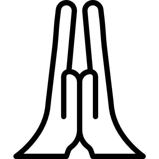 Prayer hands and gestures hands prayer icon