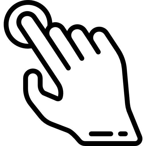 Tap body parts tap hands and gestures icon