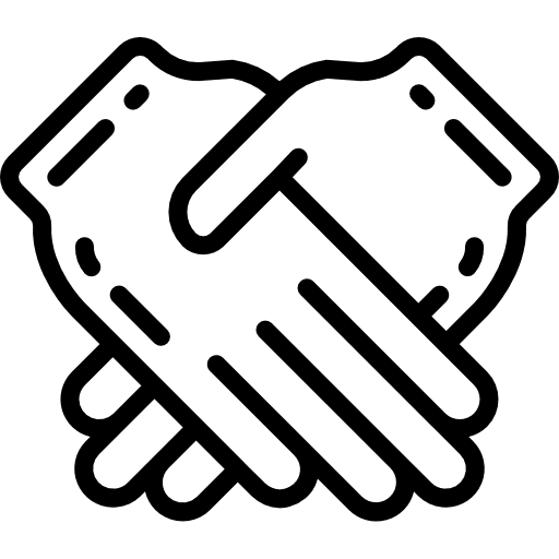 Handshake reliable gestures onboard icon