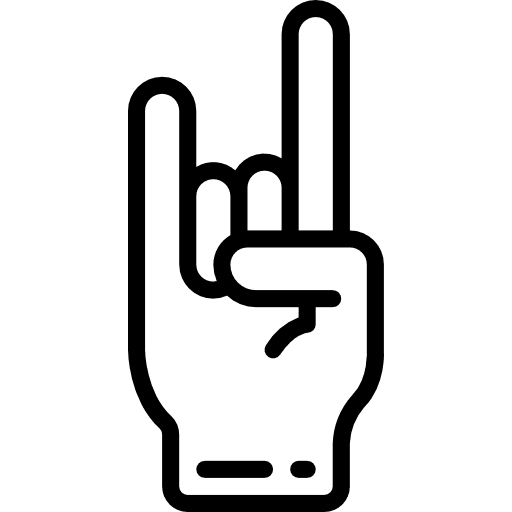 Maloik music and multimedia gestures hand icon