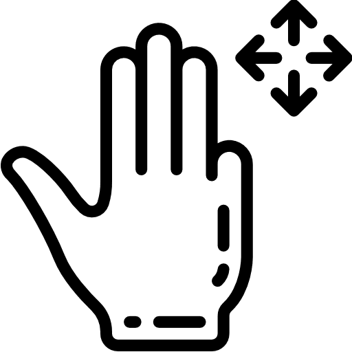 Move gestures tap hands and gestures icon