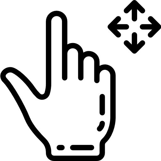 Move hand move gestures icon