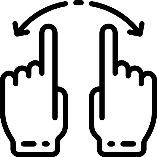 Rotate hand hands and gestures touch screen icon