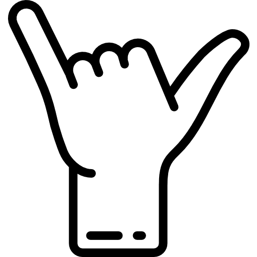 Shaka hands and gestures gestures shaka icon